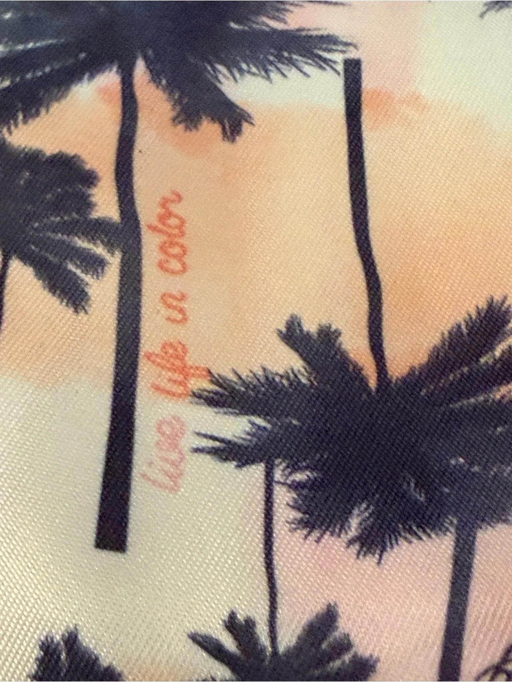 Lug flash travel cosmetic case tropical palms NEW